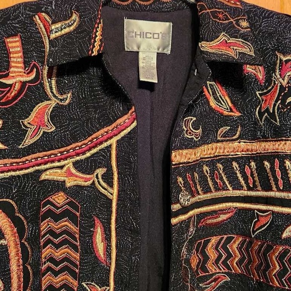 Chico’s Embroidered Jacket - Picture 2 of 3